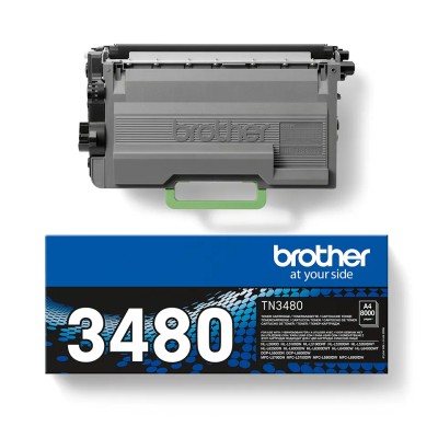 Tóner Original Brother TN-3480 Alta Capacidad/ Negro