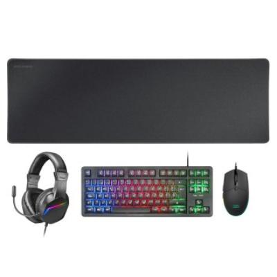 Teclado Mouse Headset Y Alfombrilla Mars Gaming Mcprgb3fr