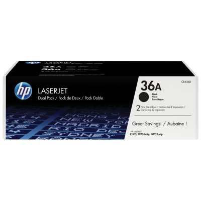 HP 36A Multipack 2x Negro Original | Tóner CB436AD