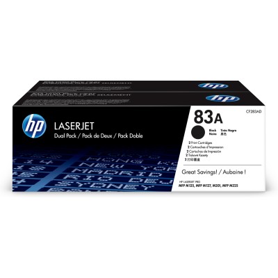 HP 83A Multipack 2x Negro Original | Tóner CF283AD