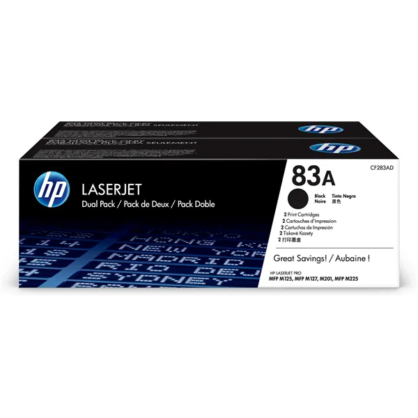 HP 83A Multipack 2x Negro Original | Tóner CF283AD