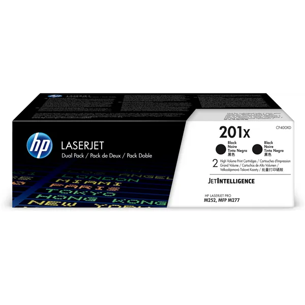 HP 201X Alta Capacidad Multipack 2x Negro Original | Tóner CF400XD