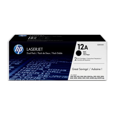 HP 12A Multipack 2x Negro Original | Tóner Q2612AD