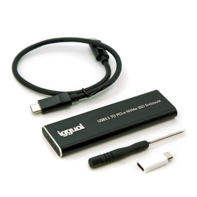 Iggual caja externa USB-c 3.1 ssd m.2 nvme y sata