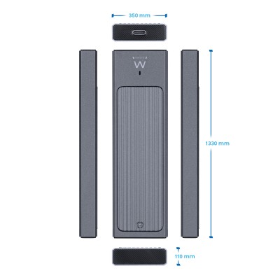 Ewent carcasa m2 nvme pcie ssd/USB-c 3,2