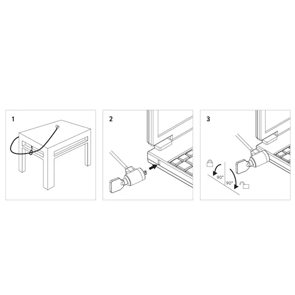 Ewent ew1242 cable de seguridad con llave