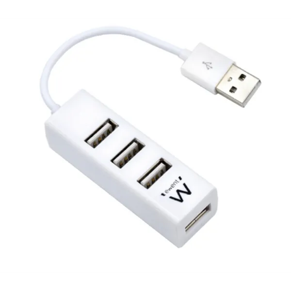 Ewent ew1122 mini-hub usb 4 puertos blanco