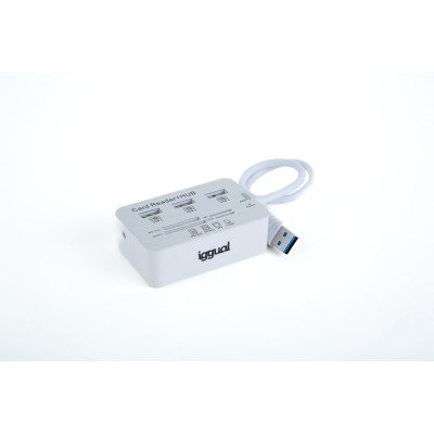 Iggual hub usb 3.0 x 3p + lector tarjetas usb 3.0