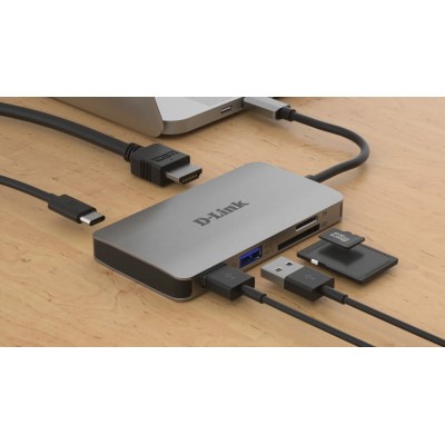 D-link dub-m610 hub usb-c 6 en 1 hdmi/cardread