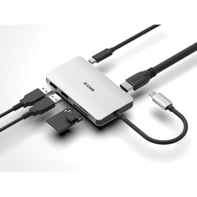 D-link dub-m610 hub usb-c 6 en 1 hdmi/cardread