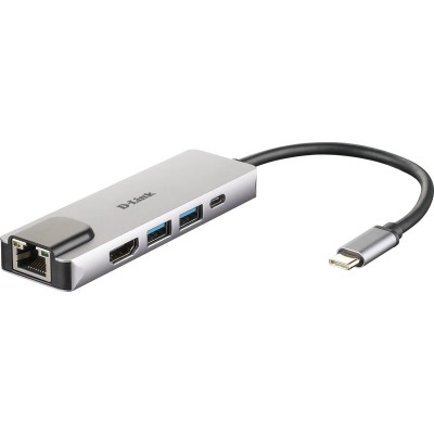 D-link dub-m520 hub usb-c hdmi/2usb 3.0/usb-c/ethe