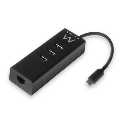 Ewent ew1141 hub tipo-c 3pts.usb 3.1+1pto. 