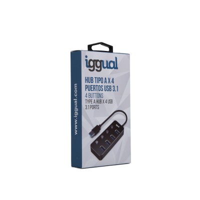 Iggual hub tipo a x 4 puertos usb 3.1 4buttons