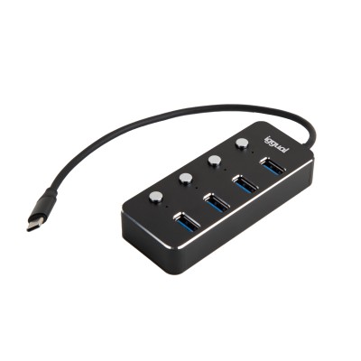 Iggual hub tipo c x 4 puertos usb 3.1 4buttons