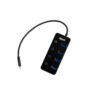 Iggual hub tipo c x 4 puertos usb 3.1 4buttons