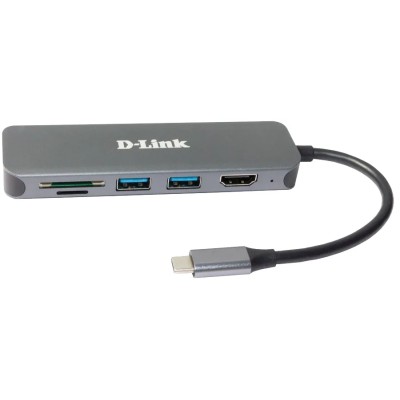 D-link dub-2327 6-in-1 usb-c hub hdmi/cr/pd