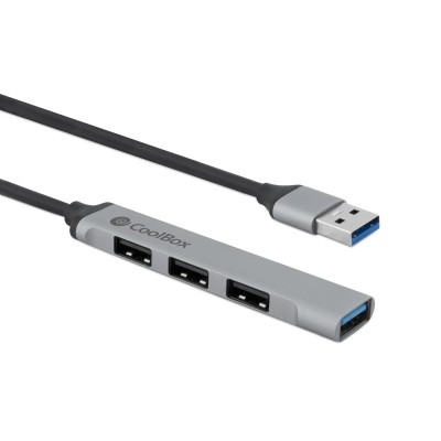 Coolbox hub alu usb-a (1xusb3.0+3xusb2.0)