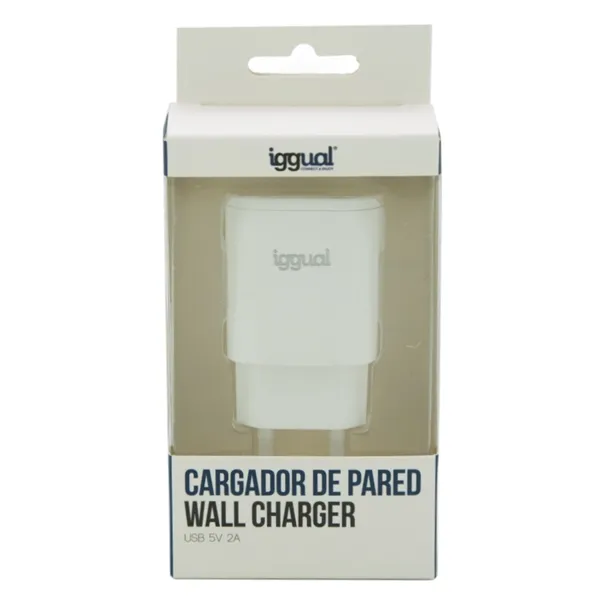 Iggual cargador de pared 1xusb 5v/2a (10w)