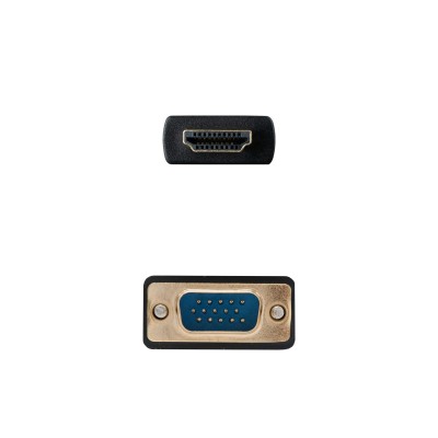 Nanocable conversor hdmi a vga m-m, 1.8 m negro