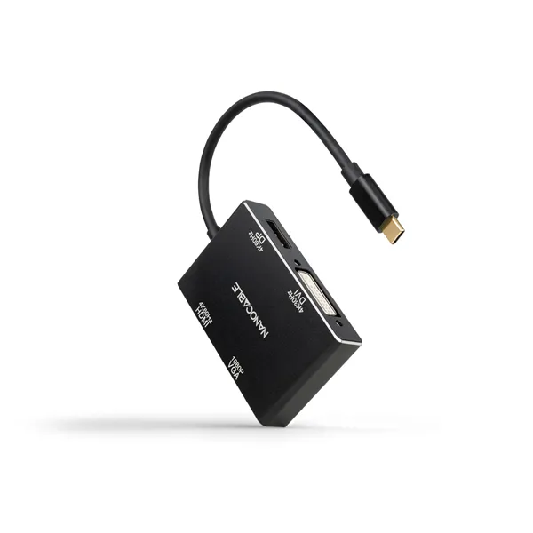 Nanocable coversor usb-c a hdmi-dvi-dp-vga/h 10cm