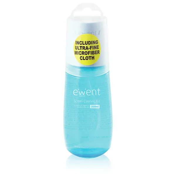 Ewent ew5671  spray de limpieza de 200ml + gamuza