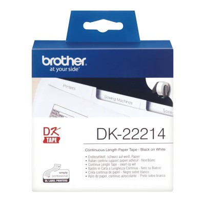 Brother cinta dk22214 papel térmico continuo 12mm