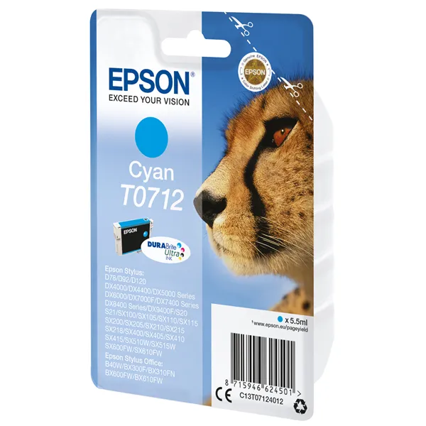 Epson cartucho t0712 cyan