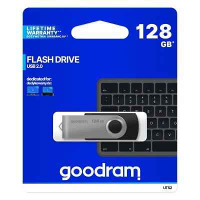 Goodram uts2 lápiz usb 128gb usb2.0 negro