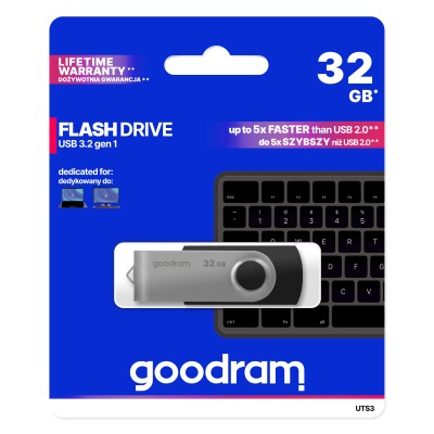 Goodram uts3 lápiz usb 32gb usb 3.0 negro