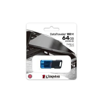 Kingston datatraveler dt80 m 64gb usb c 3.2