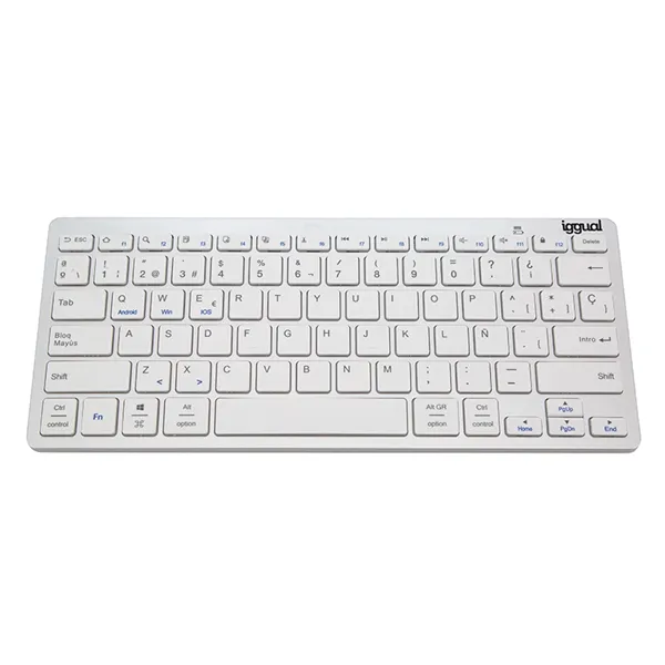 Iggual teclado bluetooth slim tkl-bt plata