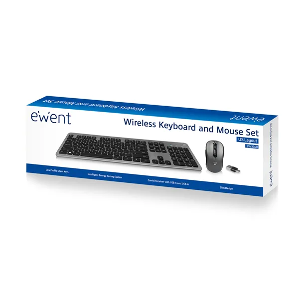 Ewent kit teclado +raton ew3272 slim