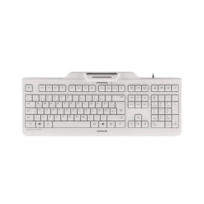 Cherry teclado+lector chip integrado (dnie) blanco