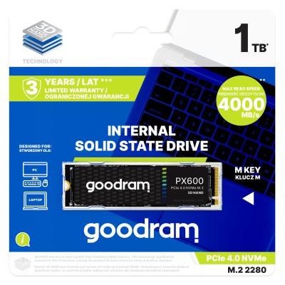 Goodram PX600 SSD 500GB NVMe a 5000MB/s M.2 PCIe 4.0 2280