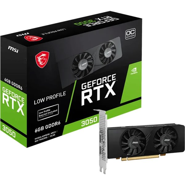 MSI Geforce RTX 3050 LP 6GB OC GDDR6 Perfil bajo