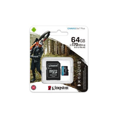 Kingston sdcg3/64gb micro sd xc clase 10 64gb c/a