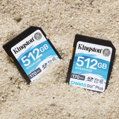 Kingston canvas go! plus sd 512gb class 10 u3 v30