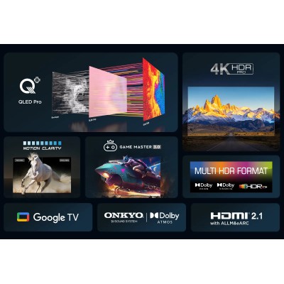 Tcl 55c655 tv 55" 4k qled stvand usb 3xhdmi