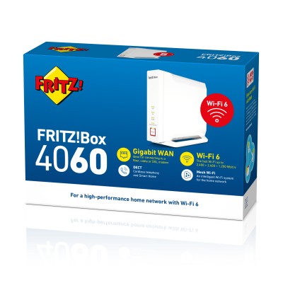 Fritz!box 4060 router wifi6 4x4 mimo mesh tri-ba