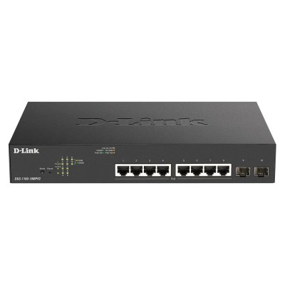 D-link dgs-1100-10mpv2/e switch 8xgb poe+ 2xsfp