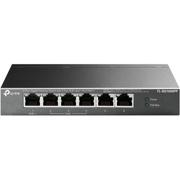 Tp-link tl-sg1006pp switch 6xgb (3xpoe+ 1xpoe++)