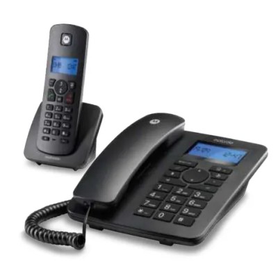 Motorola c4201 telefono combo fijo + dect negro