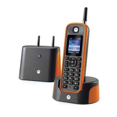 Motorola o201 telefono dect largo alcance naranja