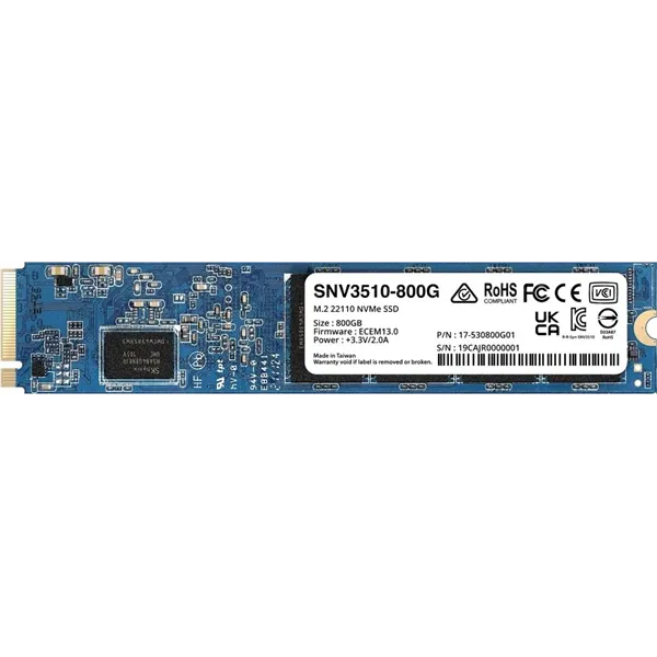 Synology SSD SNV3510 800GB NVMe PCIe 3.0x4 M.2 22110 protección contra pérdida de energía