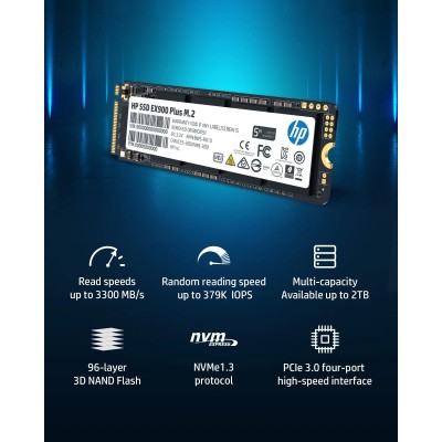 HP EX900 Plus SSD NVMe 2TB a 3150MB/s PCIe 3.0 M.2 2280