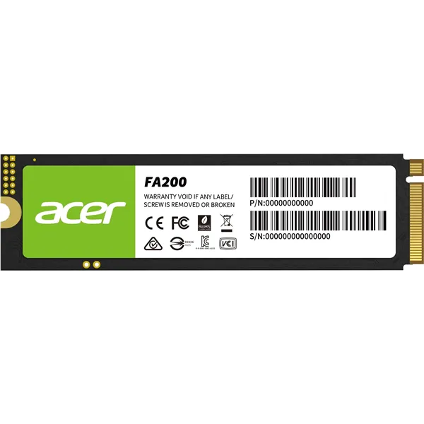 Acer FA200 SSD NVMe 512GB a 3300MB/s PCIe 3.0 M.2 2280