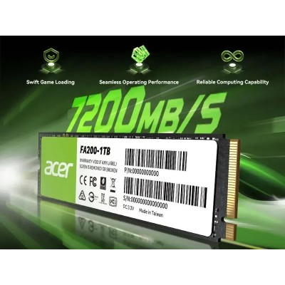 Acer FA200 SSD NVMe 512GB a 3300MB/s PCIe 3.0 M.2 2280