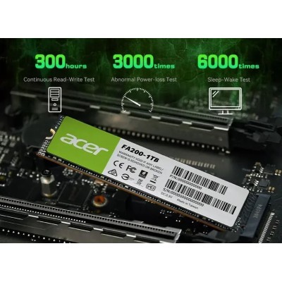 Acer FA200 SSD NVMe 512GB a 3300MB/s PCIe 3.0 M.2 2280