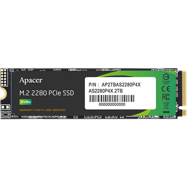 Apacer AS2280P4X NVMe SSD 1TB PCIe 3.0 2100MB/sM.2 2280