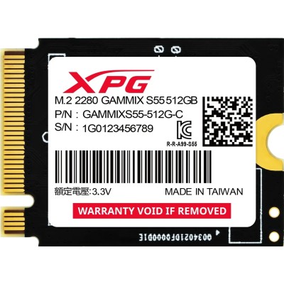 ADATA XPG Gammix S55 SSD NVMe 1.4 de 512GB a 5000MB/s PCIe 4.0